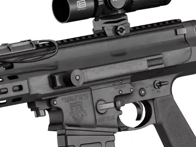 ROBINSON ARMAMENT XCR-M RIFLE Low-poly 3D model