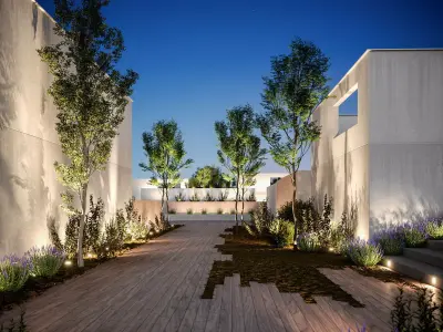 White  exterior night and day  3D model