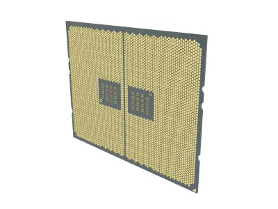 AMD TR4 CPU 1920X V1 001 3D model