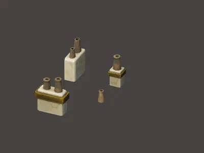 Stylized Village Low-poly 3D model