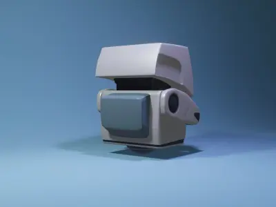 Robot M-O from the cartoon Wall-E Low-poly 3D model