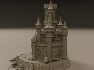 medieval castle 3D print model
