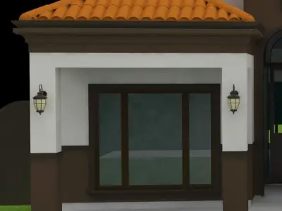 Light fixture - Lantern - exterior Low-poly 3D model