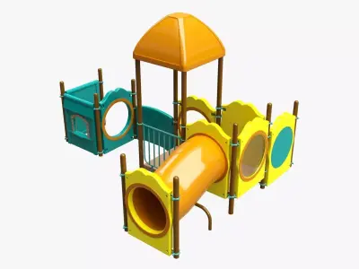 Kids playground outdoor 04 3D model