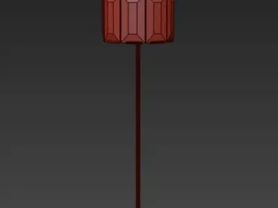 lampa harlow crystal round floor amber 3D model