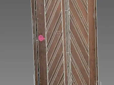 Door 1 Wood Low-poly 3D model