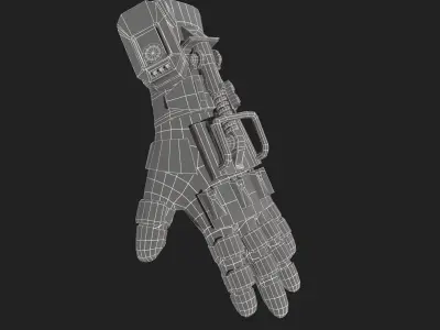  Scifi glove ver 10 Low-poly 3D model