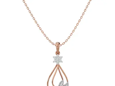 Light Minimalist Diamond Ring Earrings Pendant Set 3D print model