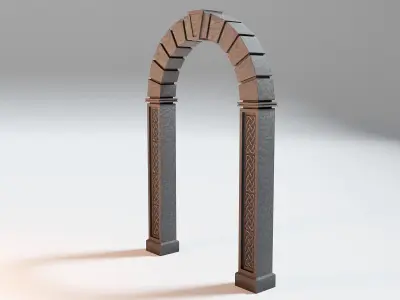 Stone Arch - Celtic Archway - Low-poly - Game-Ready - 4K Low-poly 3D model