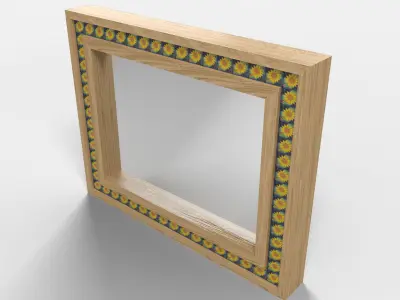 Sunflower Mirror Espejo Girasol 3D model