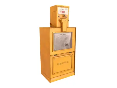 Newspaper Box Low-poly 3D model