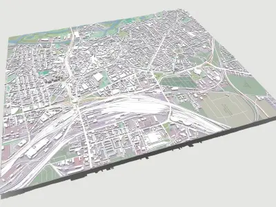 Cityscape Halle Germany 3D model