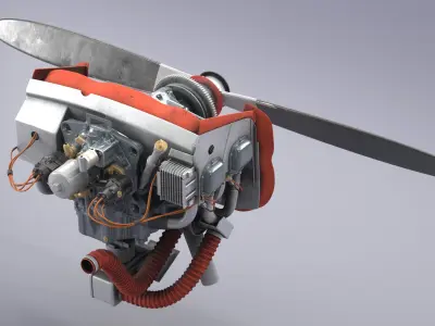  Aero Engine Lycoming O 320 Old 