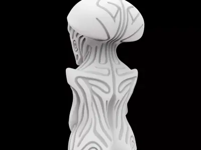 Alien Statue 3D Print Model 3D print model