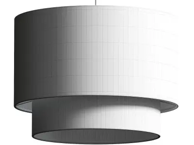 H M Fabric and Metal Pendant Lamp 3D model