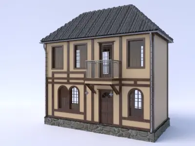 GERMANY BUILDING Low-poly 3D model