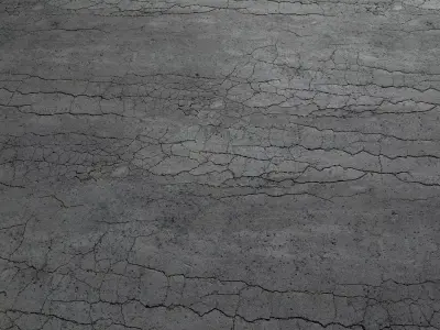 Cracked asphalt scan 45 tile Low-poly 3D model