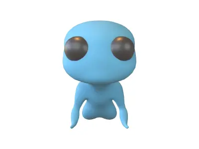 Alien Baby v1 003 Low-poly 3D model