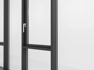 Panoramic glazing Stained glass 80 Low-poly 3D model