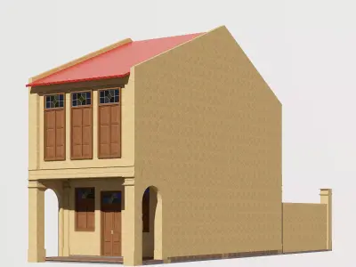 Malaysia Shophouse 1910 3D model