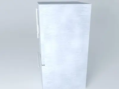 Large Refrigerator Double Door with freezer drawer 3D model