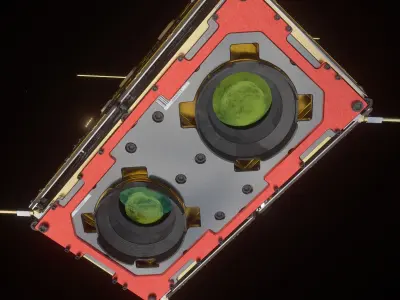 High Poly Cube Sat - C4D Octane 3D model