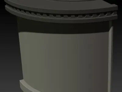 Cantina bar with table and chairs 3D print model