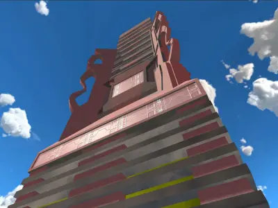 Sci-Fi Building 7 Low-poly 3D model
