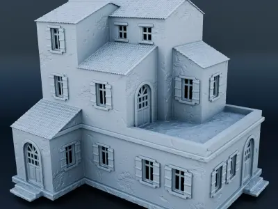 Medieval house 3D print model