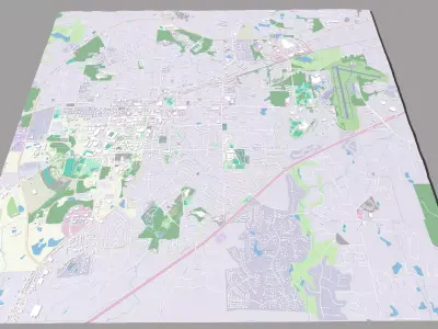 Cityscape Auburn Alabama United States  3D model