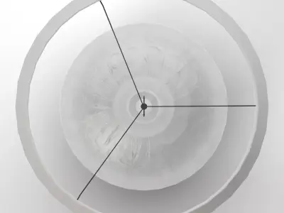 Margate Glass Table Lamp - Coastal Modern Tapered Glass Lighting Low-poly 3D model