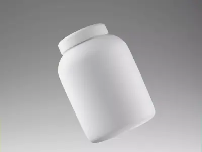 Premium Studio Lighting Setup for Whey Protein Products 3D model