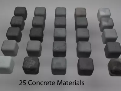 Concrete Materials Pack 2 for C4D R20 3D model