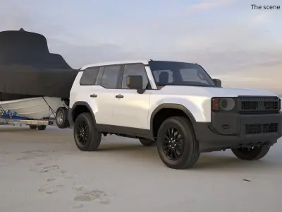  Covered Boat on Tandem Trailer with Fender Guards Black 