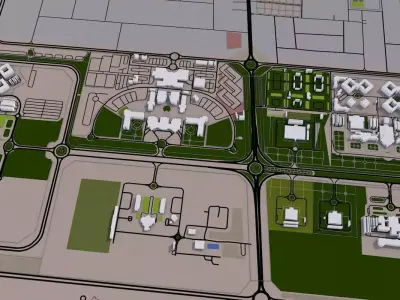 Sharjah City UAE Low-poly 3D model