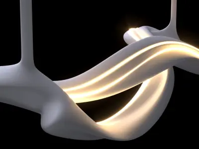 Modern Sculptural Chandelier 3D model