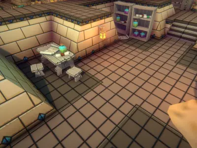 EnviroKit - THE PYRAMID - Retro Lowpoly Low-poly 3D model