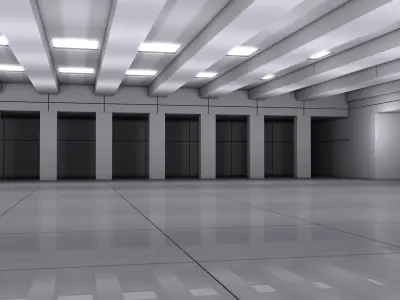 Sci Fi Room Hall 3D model