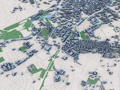 Leicester City United Kingdom 3D model