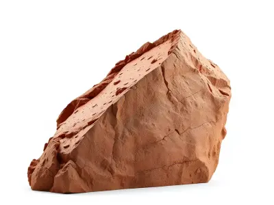 Rustic Clay Boulder model pack Low-poly 3D model