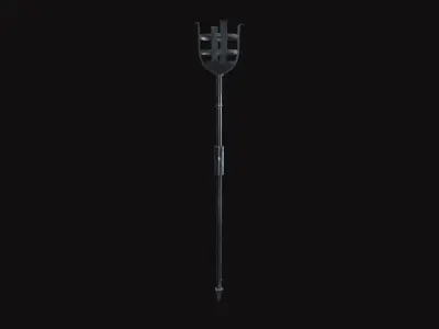 Medieval Torch V02 Low-poly 3D model