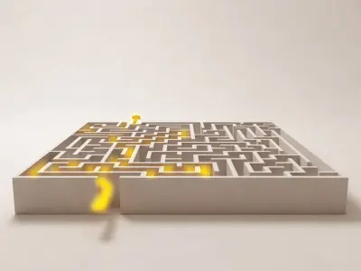 Maze model Low-poly 3D model