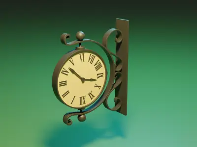 wall street clock 3D model