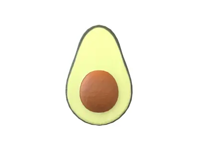 Avocado v1 001 Low-poly 3D model