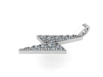 Flash Light Diamond Pendant 1244 3D print model
