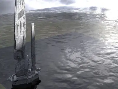 Halo Forerunner Inspired Alien Tower 2 3D model