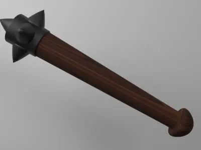 Clubs Weapon Low-poly 3D model