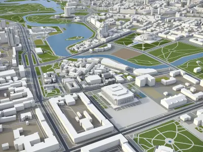 Minsk  Low-poly 3D model