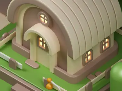 Cartoon House 3D model