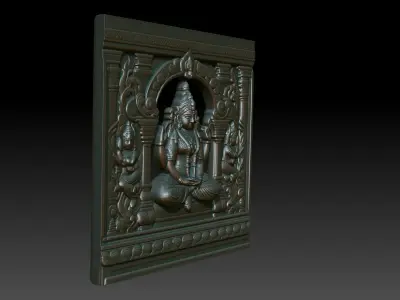 Indian Temple Wall basrelief 19 240619 3D print model
